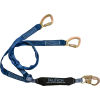 FallTech&#174; 8241Y WrapTech 6' Shock Absorbing Lanyard, with 1 Snap Hook and 2 Carabiners