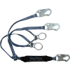 FallTech® 826082D ViewPack 6' Shock Absorbing Lanyard, with 3 Snap Hooks & 2 Tie-back D-rings