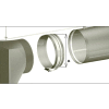 Zip-A-Duct™ 12" Gray Inlet Section