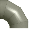 Zip-A-Duct™ 32" Diameter 90 ° Gray Left Hand Elbow