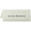 First Base Overtures Embossed Place Cards, 4-1/4" x 1-3/4", 47 lb, Ivory, 60 Sheets/Pack