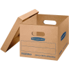 Bankers Box® SmoothMove Classic Small Moving Boxes, 15"L x 12"W x 10"H, Kraft/Blue, 10/CTN