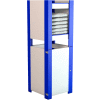 Frog Furnishings White Recycled Plastic Towel Valet with Blue Frame