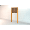 Frog Furnishings Large Message Center, Recycled Plastic, Two Sides, Two Posts, Cedar, 51"W x 36"H
