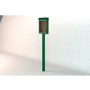 Frog Furnishings Small Message Center, Recycled Plastic, One Side, One Posts, Green, 26"W x 20"H