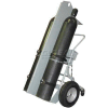 Justrite® 2 Cylinder Truck 4 Wheel with Tray Firewall & Hoist Ring G-3993 - 16" Pneu. - 600 Lb.
