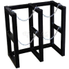 Stainless Steel Cylinder Tube Rack, 2 Wide x 1 Deep, 30"W x 16"D x 30"H,2 Cylinder Cap.