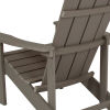 Flash Furniture Charlestown All-Weather Adirondack Chair - Light Gray Faux Wood