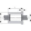 DryLin® R Straight Bearings FJUI-11-16 1" Polymer Linear 4 Bolt Flange Bearing