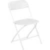 Flash Furniture Plastic Folding Chair - White