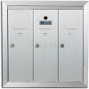 Recessed Vertical 1250 Series, 3 Door Mailbox, Anodized Aluminum