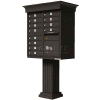Vital Cluster Box Unit w/Vogue Classic Accessories, 12 Unit & 1 Parcel Locker, Dark Bronze