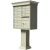 Vital Cluster Box Unit w/Vogue Classic Accessories, 12 Unit & 1 Parcel Locker, Sandstone