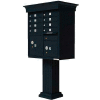 Vital Cluster Box Unit w/Vogue Classic Accessories, 8 Unit & 2 Parcel Lockers, Black