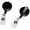 Fellowes® Retractable ID Holder with Belt Clip, 1-1/4"W x 1/4"D x 4-1/2"H, Black, 25/Pack