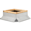 Fantech Fixed Non-Ventilated Curb 5ACC24FS, 24-1/2" Square x 8"H, Galvanized Steel