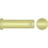 3/8" x 1.060" SAE Clevis Pin - Low Carbon Steel - Zinc Yellow - USA - Pkg Qty 50