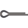 3/8" x 4" Cotter Pin - Carbon Steel - Plain - ASME 18.8.1 - Made In USA - Pkg Qty 25