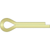 1/4" x 2-1/2" Cotter Pin - Carbon Steel - Zinc Yellow - ASME 18.8.1 - Made In USA - Pkg Qty 50