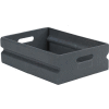 Forte Stor-All™ Storage Tote 8001311 - 15"L x 10-13/16"W x 4-5/8"H - Gray - Pkg Qty 12