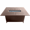 Hiland Fire Pit FS-1010-T-12 Propane 42000 BTU Rectangle Slatted Aluminum Bronze/Stainless Steel