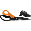 Fiskars® Cuts+More™ Scissors, 9" Length, Black/Orange