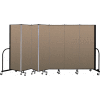 Screenflex Portable Room Divider - 7 Panel - 6'H x 13'1"L - Desert