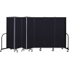 Screenflex Portable Room Divider - 7 Panel - 6'H x 13'1"L - Charcoal Black
