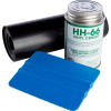Powerblanket® Repair Kit With Squeegee, Vinyl Black Cement, 12'Lx3"W Roll