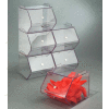 FTR Enterprises Stackable Clear Acrylic Dispensing Bin with Magnet on Hopper Door