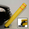 FlexPost Flexbollard 52"H, Adhesive Anchoring To Concrete, Red/White, B72-D-RedWhite