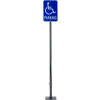 Rigid FlexPost Black Post, 6'H, Adhesive, RGD-D-6BP
