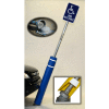 FlexPost Flexbollard, 52"H x 7-1/4"W, w/105"H Signpost, Adhesive, Red/White, XL-B52/9-D-RedWhite