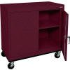 Sandusky Mobile Work Height Storage Cabinet TA11361830 Double Door - 36x18x30, Burgundy