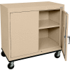 Sandusky Mobile Work Height Storage Cabinet TA11361830 Double Door - 36x18x30, Sand