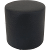 Interion® Round Reception Ottoman - Black