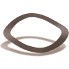 Wave Spring - Carbon Steel - 1.543" O.D. - 1.201" I.D. - 0.017" Thick - 0.105" H - USA - Pkg of 25