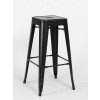 Interion® 24"H Steel Barstool - Black - 4/Pack