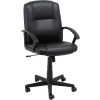 Interion® Basic Manager's Chair - Leather - Black