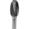 Grobet Oval Carbide Burr 32.664, Double Cut, 1/4" Shank DIA, 2-11/32" OAL