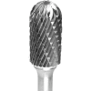 Grobet Cylinder Radius End Carbide Burr 32.84833, Double Cut, 1/8" Shank DIA, 3" OAL