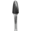 Grobet Radius Tree Carbide Burr 32.895, Standard Cut, 1/8" Shank DIA, 2" OAL