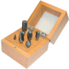 Grobet Carbide Burr Set 32.925, Double Cut, 1/4" Shank Diameter, 8 Piece Set