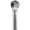 Grobet Ball Carbide Burr 32.95317, Aluma cut, 1/4" Shank DIA, 2-3/16" OAL