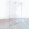 Global Industrial Personal Safety Cubicle, 6'L x 8'H, 3'6" Between Partitions, Clear
