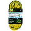 GoGreen GG-17750 16/3 50' Cold Weather Outdoor Extension Cord, Yellow w/Green Stripe. Lighted End