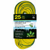 GoGreen GG-18025 12/3 25' Cold Weather Outdoor Extension Cord, Yellow w/Green Stripe. Lighted End