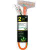 GoGreen Power, 12/3 2' 3-Outlet Heavy Duty Extension Cord, GG-15302, Lighted End
