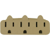 GoGreen Power, GG-13000TT, 3 Outlet Wall Tap - Tan - Pkg Qty 12