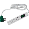 Power Strip, 3 Outlets, 15A, 2-1/2' Cord - Pkg Qty 24